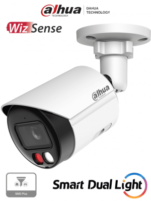 DAHUA IPC-HFW2649SP-S-IL - Cámara IP Bullet de 6 megapíxeles/ Lente 2.8mm/ 112 grados de apertura/ WizSense/ 30 metros de IR y Luz visible/Micrófono integrado/ IP67/ PoE/ Ranura Micro SD/ Protección perimetral/ - Image 1