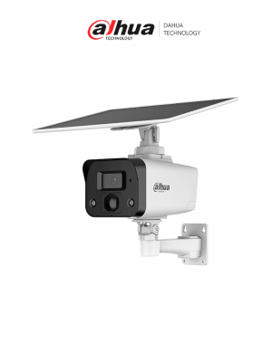 DAHUA IPC-HFW2441DG-4G-SP-B Cámara IP bullet 4G 4MP/panel solar/Batería/ SMD/ Sirena y luz de disuasión activa/Audio bidireccional/ Iluminador dual inteligente/IR 50 m/ luz cálida 30m/ Modo AOV (vídeo siempre activo)/ Ranura para Micro SD/ IP67/ - Image 1