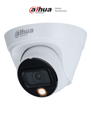 DAHUA DH-IPC-HDW1239T1P-A-LED-0280B-S6 - Cámara IP Domo Full Color de 2MP con lente de 2.8mm y 110° de visión. Cuenta con micrófono integrado, luz blanca de 15m, compresión H.265, protección IP67, PoE y DWDR para imágenes nítidas. - Image 1