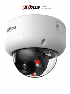 DAHUA DH-IPC-HDBW3849E-AS-IL - Cámara IP Domo Antivandálica 4k/ 8 Megapixeles/ Iluminador Dual/ Lente de 2.8 mm/ 107 Grados de Apertura/ SMD 4.0/ AI SSA/ Ranura MicroSD/ PoE/ IP67/ IK10/ - Image 1