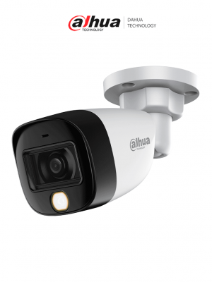 DAHUA HAC-HFW1801C-IL-A - Cámara bullet ofrece resolución 4K de 8 MP, iluminador dual para entornos oscuros, lente de 2.8 mm con ángulo de 106°, alcance IR de 20 m, WDR real de 120 dB, tecnología Super Adapt y micrófono integrado - Image 1