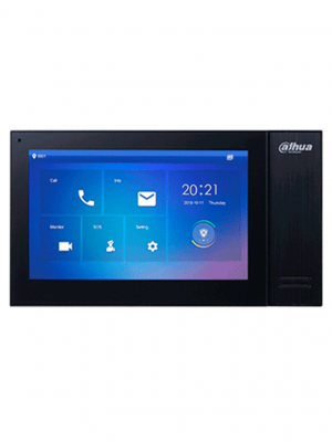 DAHUA DHI-KTP02 - Kit de videoportero IP con monitor táctil de 7" de 8GB de memoria embebida, soporte para alarmas 6&1, frente de calle con apertura remota y tarjetas Mifare (IC Card). Incluye un switch PoE de 4 puertos 10/100. - Image 3