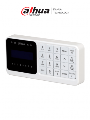 DAHUA DHI-ARK30C- Teclado LCD para ARC3008/ 8 áreas/ display de zonas de alarma/ Estatus Led energía, batería, falla, bypass/ - Image 1