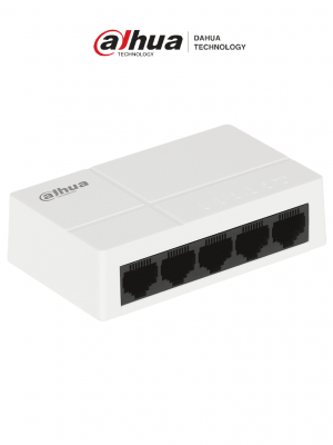 DAHUA PFS3005-5GT-L - Switch para Escritorio 5 Puertos/ Gigabit Ethernet/ 10/100/1000/ Diseño Compacto/ Capa 2/ Switching 10 Gbps/ Velocidad de Reenvio de Paquetes 7.44 Mbps/ Blanco/ - Image 1