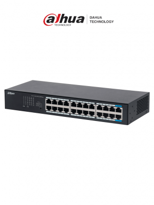 DAHUA DH-S3024-24GT - Switch Gigabit de 24 puertos no administrable, Capa 2, Carcasa metálica, switching de 48G, tasa de reenvío de 35.7 Mbps, memoria buffer de 8.4Mb, y protección avanzada contra descargas. - Image 1