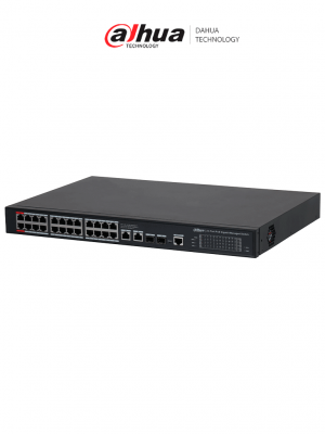 DAHUA DH-S4228-24GT-360 Switch Gigabit 24 puertos Administrable/ capa 2/ 2 Puertos Hi-PoE/ Redundancia de red: STP/ RSTP/ Transmisión de larga distancia de 250 m/ 56 Gbps/ PoE - Image 1