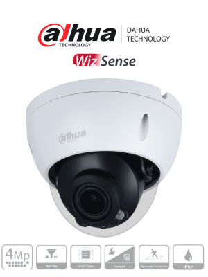 DAHUA IPC-HDBW3441RN-ZAS-27135 - Cámara IP Domo Resolución de 4 MP/ Lente Mot. 2.7 a 13.5mm/ ∢ 104°-27°/ IR 40 mts/ IA WizSense/ Detección de Movimiento Inteligente/ Protección Perimetral/ PoE/ WDR/ H.265+/ IP67/ IK10/ E&S Alarma/ E&S Audio - Image 1