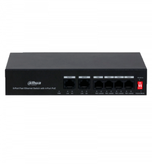 DAHUA DHI-KTP03 - Kit de Videoportero: Monitor de 7", frente de calle IP65 con visión IR, apertura remota, y control de 1 puerta. Incluye switch PoE de 4 puertos 10/100 y 2 puertos uplink. Protección y acceso inteligente en un solo sistema. - Image 2