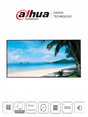 DAHUA LM55S400 - Pantalla 4K 55 pulgadas / Profesional para CCTV / Ultra  HD / Panel nivel industrial / 24/7 / Brillo 450 NITS / 6MS / Carcasa de metal - Image 1