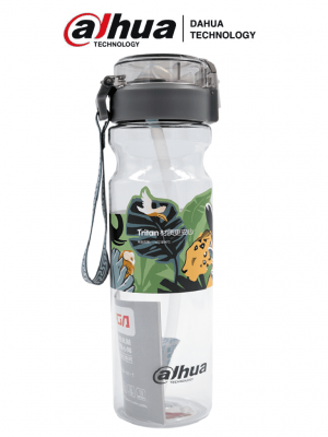 DAHUA MATPRO021 - Cilindro para Agua con Popote/ Transparente/ Con Logo Dahua/ Promocional - Image 1