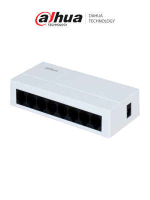 DAHUA DH-PFS3008-8GT-L-V2 - Switch para Escritorio 8 Puertos/ Gigabit Ethernet/ 10/100/1000/ Diseño Compacto/ Capa 2/ switching 16 Gbps/ Velocidad de Reenvio de paquetes11.9 Mbps/ Blanco/ - Image 1