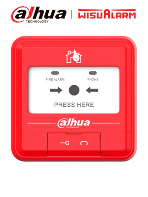 DAHUA WISUALARM DHI-HY-C121 - Estacion Manual de Alarma de Emergencia Convencional/ 2 Hilos sin Polaridad/ Cumple con Norma EN54-11:2001 Pruebas EMC/ Alarma Visual/ - Image 1