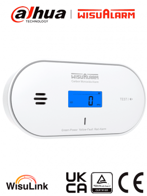 DAHUA WISUALARM DHI-HY-GC30A-R8 -Detector de Monóxido de carbón inalámbrico interconectado con sensor electroquímico de alto performance e interconexión inalámbrica con máximo 24 equipos, - Image 1