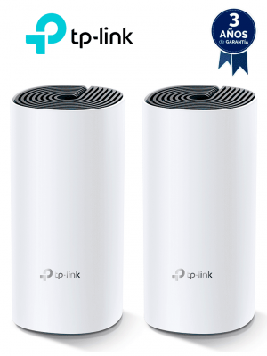 TP-LINK Deco M4(2-pack) - Kit de 2 routers inalámbricos MESH para interior y hogar de doble banda Wi-Fi 5 AC1200 Mbps, con 2 puertos Gigabit WAN/LAN, 2 antenas internas y administración mediante la app Deco (iOS, Android). (2 piezas) - Image 1