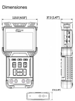 DAHUA PFM900-E - Probador de Video IP y HDCVI/ Soporta H.264 y H.265/ Soporta Control PTZ & Probador de Audio/ Soporta Prueba de Cable de Red/ Multimetro Digital/ Salida Poe 802.3at y Salida de 12v 2Amp/ - Image 2