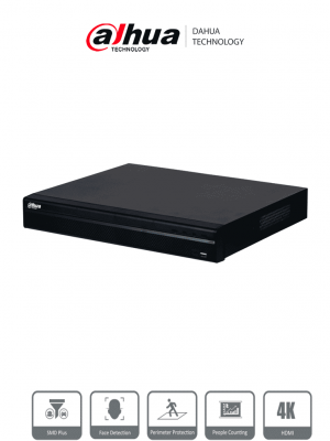 DAHUA DHI-NVR4232-4KS3 NVR De 32 canales IP, 8 MP/4K, 160 Mbps, Smart H.265+, 2 Bahías para HDD de 20 TB cada uno, HDMI & VGA, soporta cámaras WizSense y 2 canales SMD Plus. - Image 1