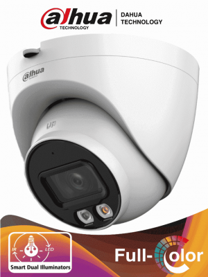 DAHUA IPC-HDW2449T-S-IL - Camara Domo IP de 4 Megapixeles/ Con Iluminador Dual Inteligente+Full Color/ WizSense/ Lente de 2.8mm/ 95 Grados/ Microfono Integrado/30 Mts de IR y Luz Visible/Metálica/Ranura MicroSD/WDR de 120 dB/SMD Plus/PoE/ - Image 1