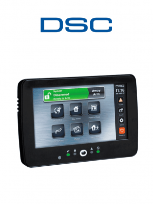 DSC HS2TCHPBLK N - Teclado Cableado de Pantalla Táctil negro de 7’’ con Lector de Proximidad admite 128 zonas compatible con NEO - Image 1