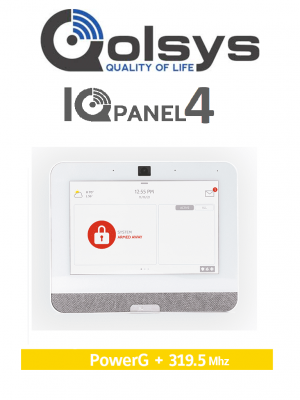 QOLSYS IQP4004 - Sistema de Alarma IQPanel4 Autocontenido , con Pantalla Tactil de 7", Power G 915 Mhz + Qolsys S-Line 319.5 Mhz. Con 4 Bocinas integradas (4W). Para la plataforma Alarm.com - Image 1