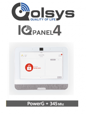 QOLSYS IQP4006 - Sistema de Alarma IQPanel4 Autocontenido , con Pantalla Tactil de 7", Power G 915 Mhz + Honeywell 345 Mhz. Con 4 Bocinas integradas (4W). Para la plataforma Alarm.com - Image 1