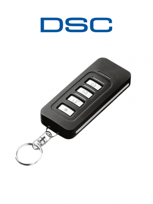 DSC PG9929 - Llavero de 4 botones programables inalámbrico  Power G  Slimline compatible con NEO, PRO, Qolsys e IoTega - Image 1