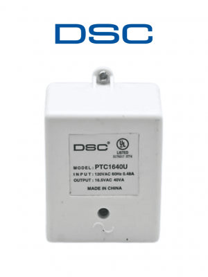 DSC PTC1640U - Transformador 16VCA / 40VA   Fusible Interno para paneles y módulos de NEO, Power Series y Maxsys - Image 1