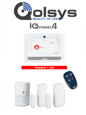 QOLSYS IQ4 PACK - Paquete de Alarma IQPanel4 de Qolsys incluye Panel Autocontenido, con Pantalla Táctil de 7", Power G 915 Mhz + DSC power 433 Mhz. 4 Bocinas integradas, 2 Magnéticos Inalámbricos WS4945. 1 WS4904PM y WS4939 - Image 1