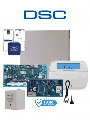 DSC NEO-ICONO-LE4050M- Kit Neo 32 Zonas Panel HS2032/ Teclado Iconos HS2ICN/ Fuente PTC1640U / Gabinete GMX003 / Comunicador LE4050m con 1 año de servicio - Image 1