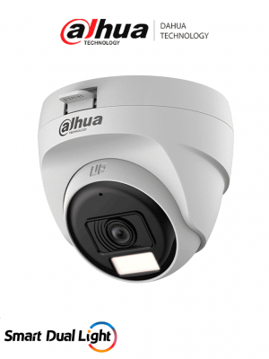 DAHUA DH-HAC-T1A51N-U-IL-A- Cámara Domo 5 MP Serie Cooper/ Lente 2.8 mm Apertura Hasta 106°/ Iluminación Dual Inteligente/ Micrófono Incorporado/ Iluminación Hasta 25Mts IR + 20Mts Luz Calida/ Plástico/ Ideal para Interior/ - Image 1