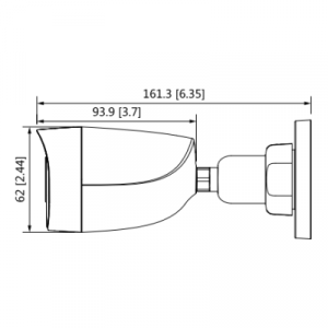 DAHUA HAC-HFW1200CN-A - Cámara Bullet 1080p/ Micrófono Integrado/  Lente de 2.8mm/ 30 Mts de Ir/ IP67/ Policarbonato/ CVI/CVBS/AHD/TVI/ BLC/HLC/DWDR - Image 2