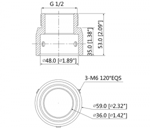 DAHUA PFA110- Adaptador de Montaje para Camaras PTZ SD59/ SD50/ SD40/ Compatible con Montajes PFB300S/ PFB303W/ PFB303S y PFB300C - Image 6