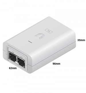 UBIQUITI U-POE-af - Inyector PoE Gigabit para equipos Ubiquiti, 48 VDC, 0.32A, compatible con estándar 802.3af, color blanco. - Image 2