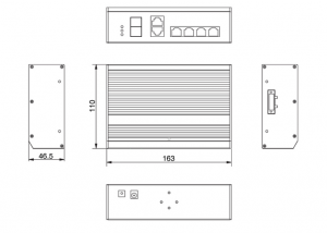 UTEPO UTP7204GEHPOE - Switch Gigabit industrial high PoE, 4 puertos, 802.3af/at, 2 puertos combo uplink Gigabit, hasta 60W por puerto, 120W totales, DIN rail - Image 2