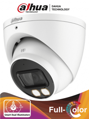 DAHUA HAC-HDW1500T-IL-A - Cámara Domo de 5 Megapixeles/ Iluminadores Duales Inteligentes/ Lente de 2.8mm/ 106 Grados de Apertura/ 40 Metros de Iluminación IR y Luz Visible/ Super Adapt/ Micrófono Integrado/ IP67/ dWDR/ - Image 1