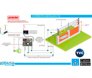 YONUSA EY10000127AFBAT - Paquete de energizador anti plantas o alta frecuencia de 10,00V con hasta 10,000 mts lineales, incluye batería de respaldo de 12VDC a 4.5 AH, sirena de 30W y gabinete metálico - Image 3