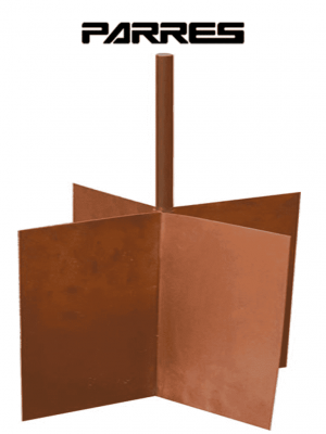 PARRES EP-RH PG Electrodo de puesta a tierra tipo Rehilete, ideal para brindar una mayor área de contacto a tu tierra física. - Image 1