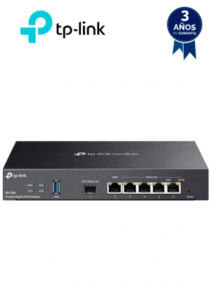TP-LINK ER7206- Router Omada VPN SDN Multi-WAN Gigabit con 1 puerto WAN SFP y 1 puerto WAN RJ45 Gigabit, 2 LAN RJ45 Gigabit y 2 configurables LAN/WAN. Hasta 150,000 sesiones concurrentes y administración centralizada Omada. - Image 1