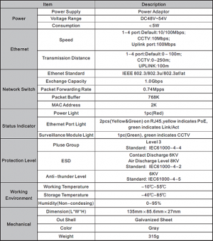 UTEPO UTP3SW0401TP60 - Switch PoE no administrable de 5 puertos Fast Ethernet, 4 puertos PoE (60W totales), 1 puerto uplink, compatible con 802.3af/at, conexión hasta 250m en modo CCTV - Image 2