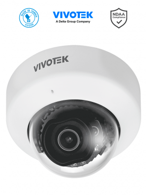 VIVOTEK FD9186-H - Cámara IP domo interior 5 Megapixeles, lente fijo 2.8mm, Smart IR 30mts, WDR Pro, micrófono integrado, Smart VCA, DI, DC12V, Ciberseguridad Trend Micro - Image 1
