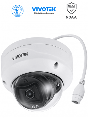VIVOTEK FD9383-HV - Camara IP domo exterior 5 MP, Smart IR 30mts , WDR Pro, Lente Fijo 2.8 mm , Smart VCA, Deep Search, Protección IP66, IK10, SNV, Ciberseguridad Trend Micro, NDAA, ONVIF - Image 1