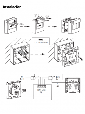 BOSCH F_FMC420RWGSGRD - Pulsador de Accionamiento Unico / Compatible con panel FPA5000 / Cristal - Image 2