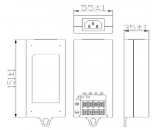 SAXXON PSU1250D4D - Fuente de Poder de Poder de 4 Canales 12 Vcc 5 Amperes/ 1.25 Amper por Canal/ Color Negro/  Entrada 100 V ca - 240 V ca/ Con Protección de Descargas/ - Image 3