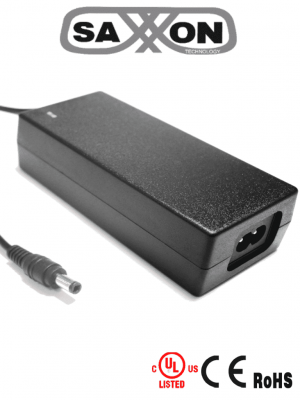 SAXXON PSU1204D - Fuente de poder regulada de 12 Vcc 4.1 Amperes/ Con Cable de 1.2 Metros/ Para Usos Multiples: Sistemas de CCTV, Acceso, ETC/ Certificación UL/ - Image 1