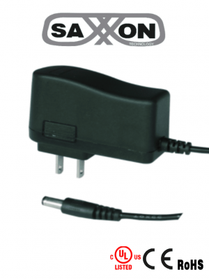 SAXXON PSU12005E - Fuente de Poder Regulada de 12 Vcc  0.5 Amper/ Conector Macho/ Especial para Camaras de CCTV/ Consumo de 5W/ - Image 1