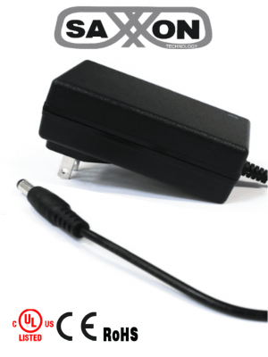 SAXXON PSU1203 - Fuente de Poder Regulada de 12 Vcc 3 Amperes/ Cable de 1.2 Metros/ Para Usos Multiples: Sistemas de CCTV, Acceso, Asistencia, etc/ Certificación UL/ - Image 1