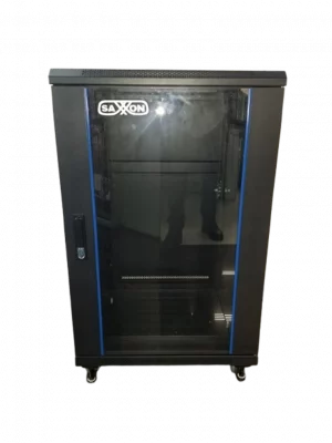 SAXXON SXR18U6618S - Gabinete de Piso color Negro / 18UR / Puerta de Vidrio Templado / Alto 100 cm / Ancho 60 cm / Profundidad 60 cm - Image 3