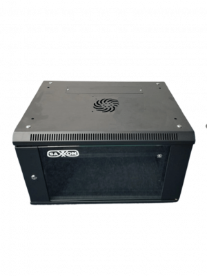 SAXXON SXR6U5406A - Gabinete de Pared Negro / 6UR / Puerta de Vidrio Templado / Dimensiones útiles: Alto 37 x ancho 53 x profundidad 40 cm - Image 4