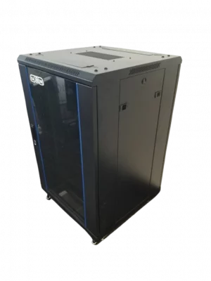 SAXXON SXR18U6618S - Gabinete de Piso color Negro / 18UR / Puerta de Vidrio Templado / Alto 100 cm / Ancho 60 cm / Profundidad 60 cm - Image 2