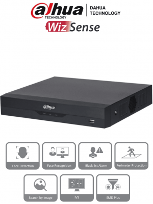 DAHUA NVR2116HS-I2 - NVR de 8 Megapixeles/ 4k/ 16 Canales IP/ WizSense/ Con IA/ Rendimiento de 144 Mbps/ Smart H.265+/ 1 Ch de Reconocimiento Facial o 1 Canal de Protección Perimetral o 4 Canales de SMD/ 1 Puerto SATA 10 TB/ HDMI&VGA/ Onvif/ - Image 1