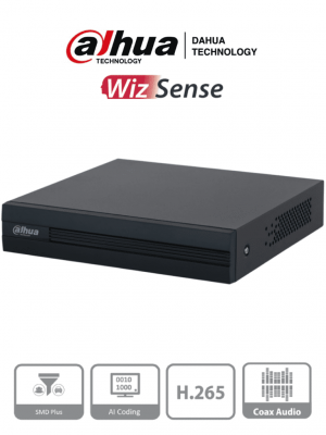 DAHUA XVR1B08-I -DVR de 8 Canales 1080p Lite WizSense y Cooper-I. Soporta H.265+, hasta 10 canales IP, y 4 canales con SMD Plus para detección avanzada. Incluye búsqueda inteligente de personas y vehículos y codificación inteligente - Image 1